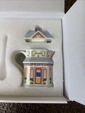 Lenox Porcelain Creamery Pitcher in White, Pink and Gold